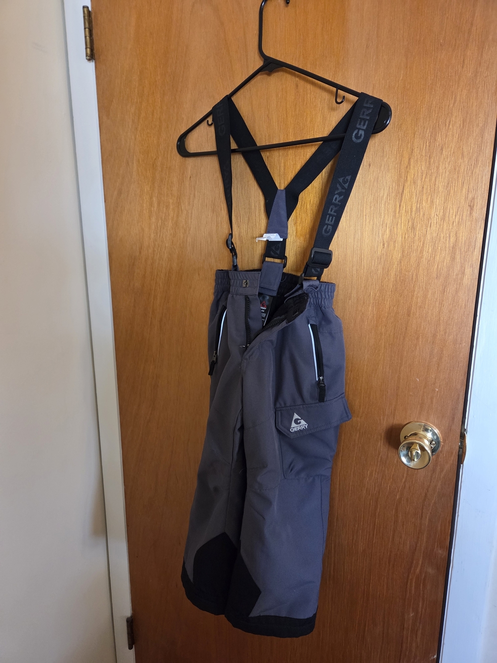 Gerry Kids' Gray Snow Pants with Adjustable Suspenders